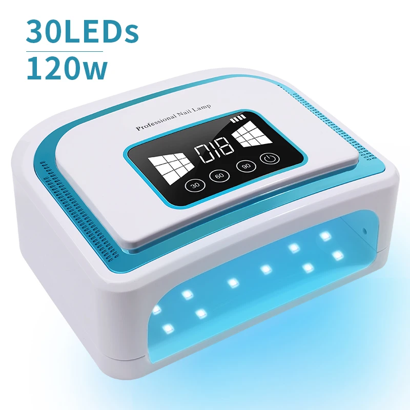 Wireless Rechargeable Nail UV Lamp 120W Cordless LED Dryers for Nail Salon Drying Machine for Gel Polish UV Curing Manicure V10