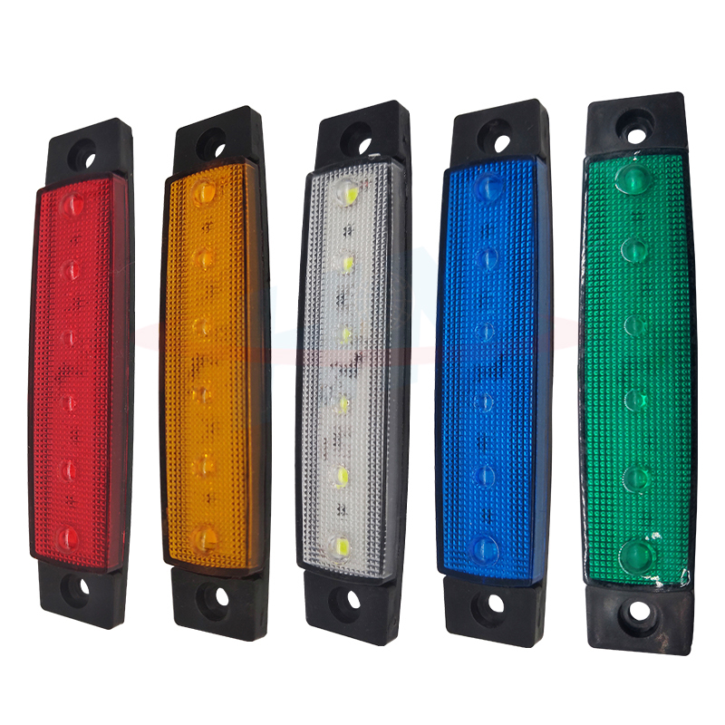 Световой сигнал грузовик светодиодные лампы 24V 6LED Светодиодный Боковой габаритный фонарь для автобуса