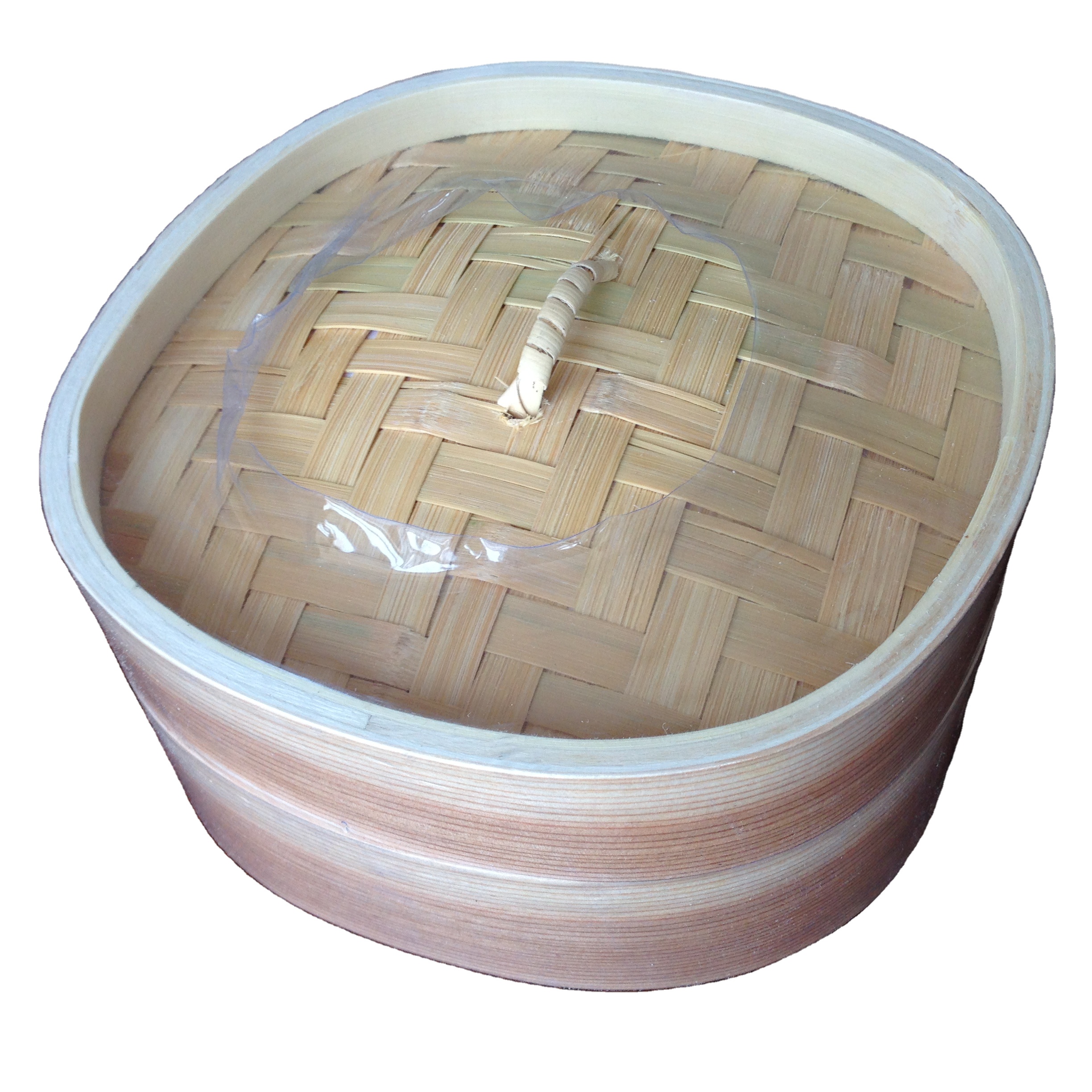 Restaurant supplies round square bamboo steamer