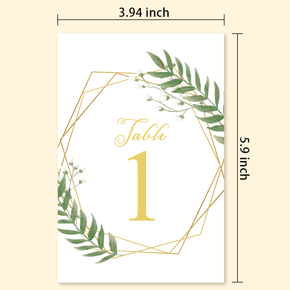 Custom Double Sided Wedding Table Desk Number Card Wedding Customers Table Numbers for decor table