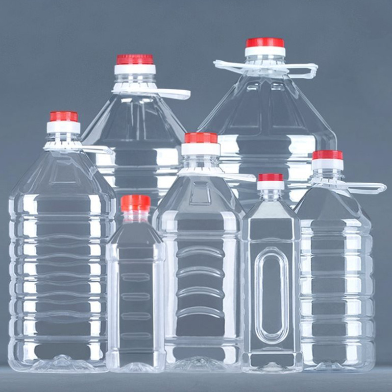 Customizable Logo Printing 3 Liter 5 Liter PET Clear Plastic Square Oil Drum Bottle Square
