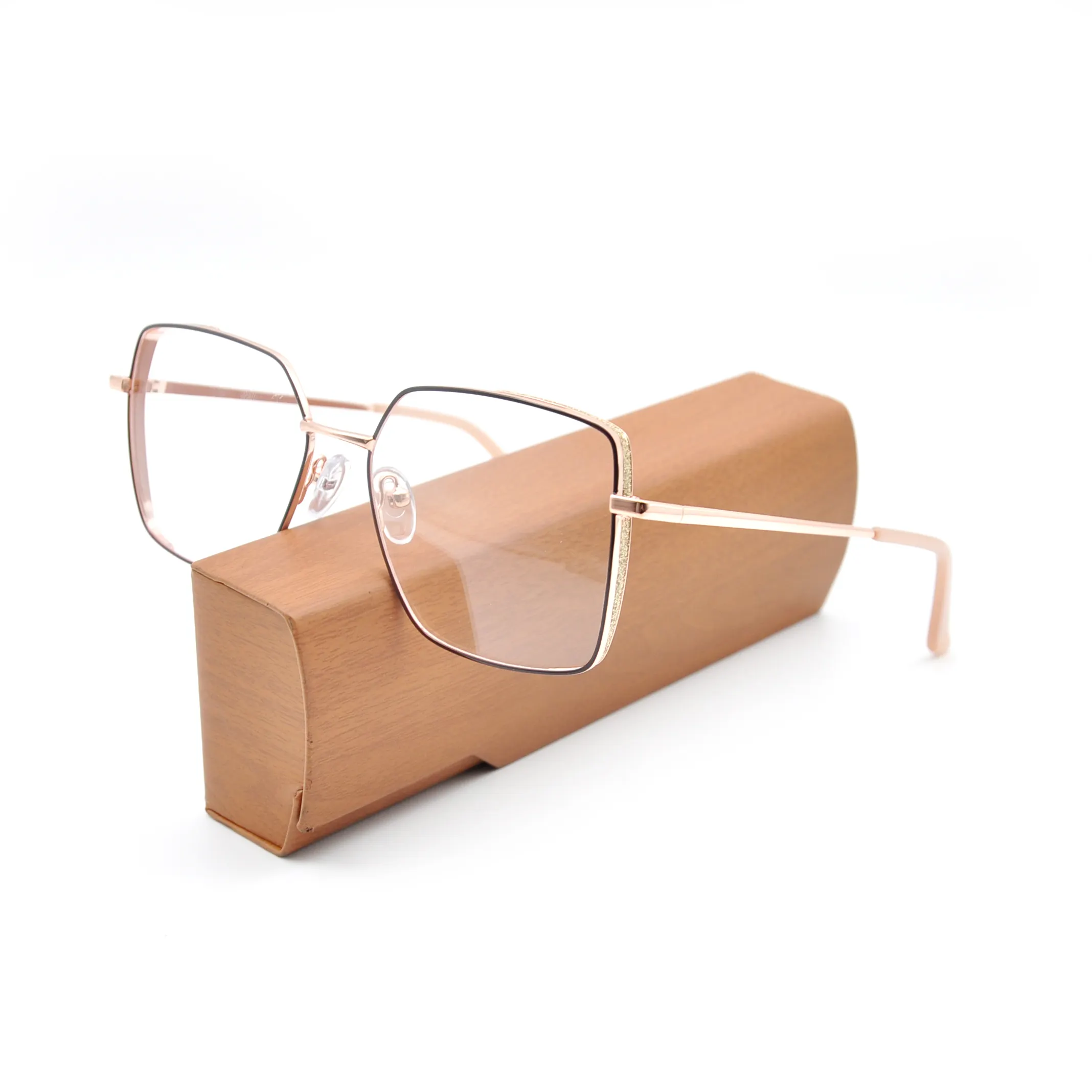 Luxury Oversized square  Frames Metal Optical Eyeglasses Frames colorful eyewear fashion eye frame