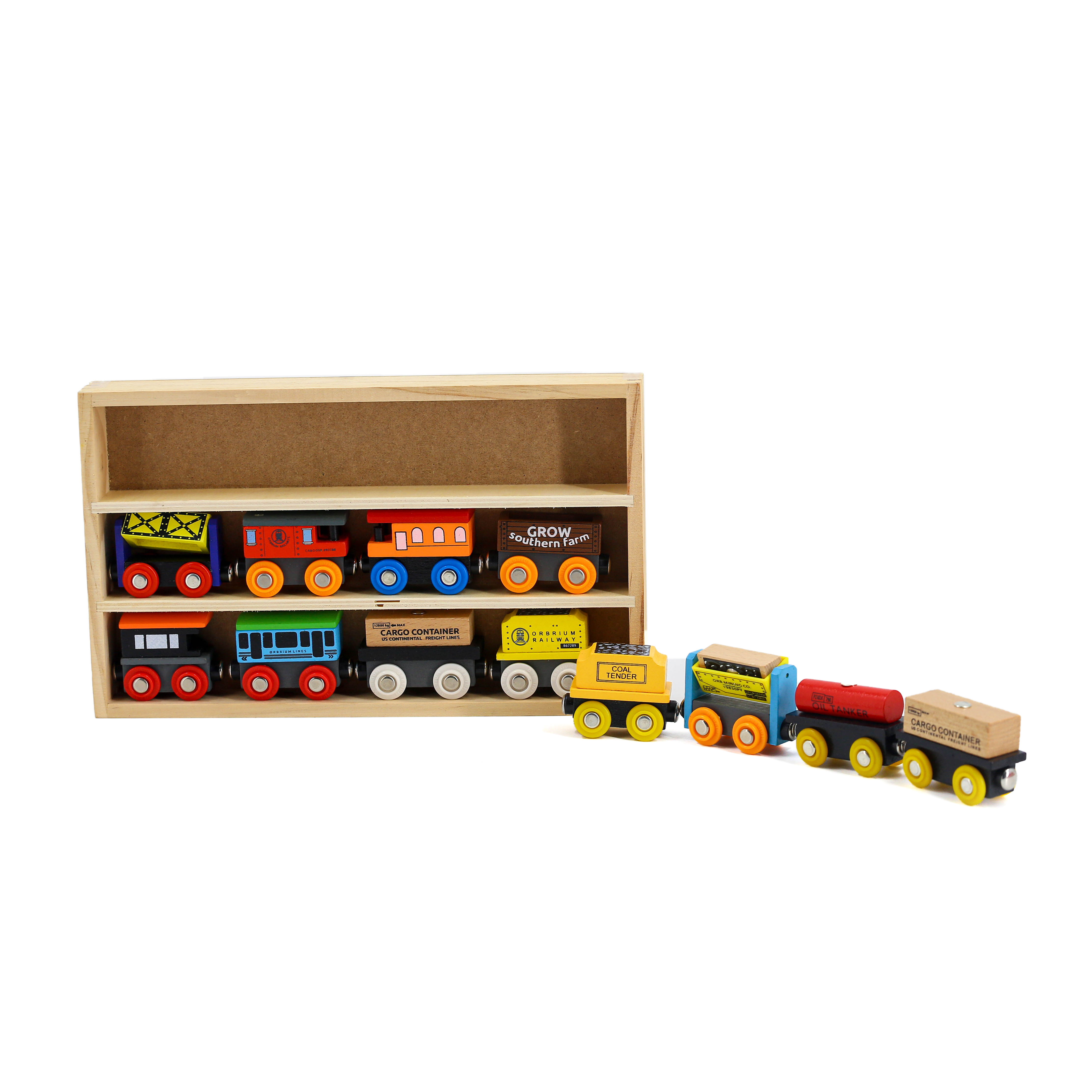 Toy Train Set Wooden Set Kids Educational Toys