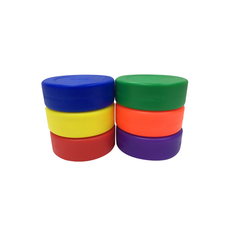 7.2cm Flat 6 Colors Plastic Hockey Balls Cylinder Shape Ball hockey pucks