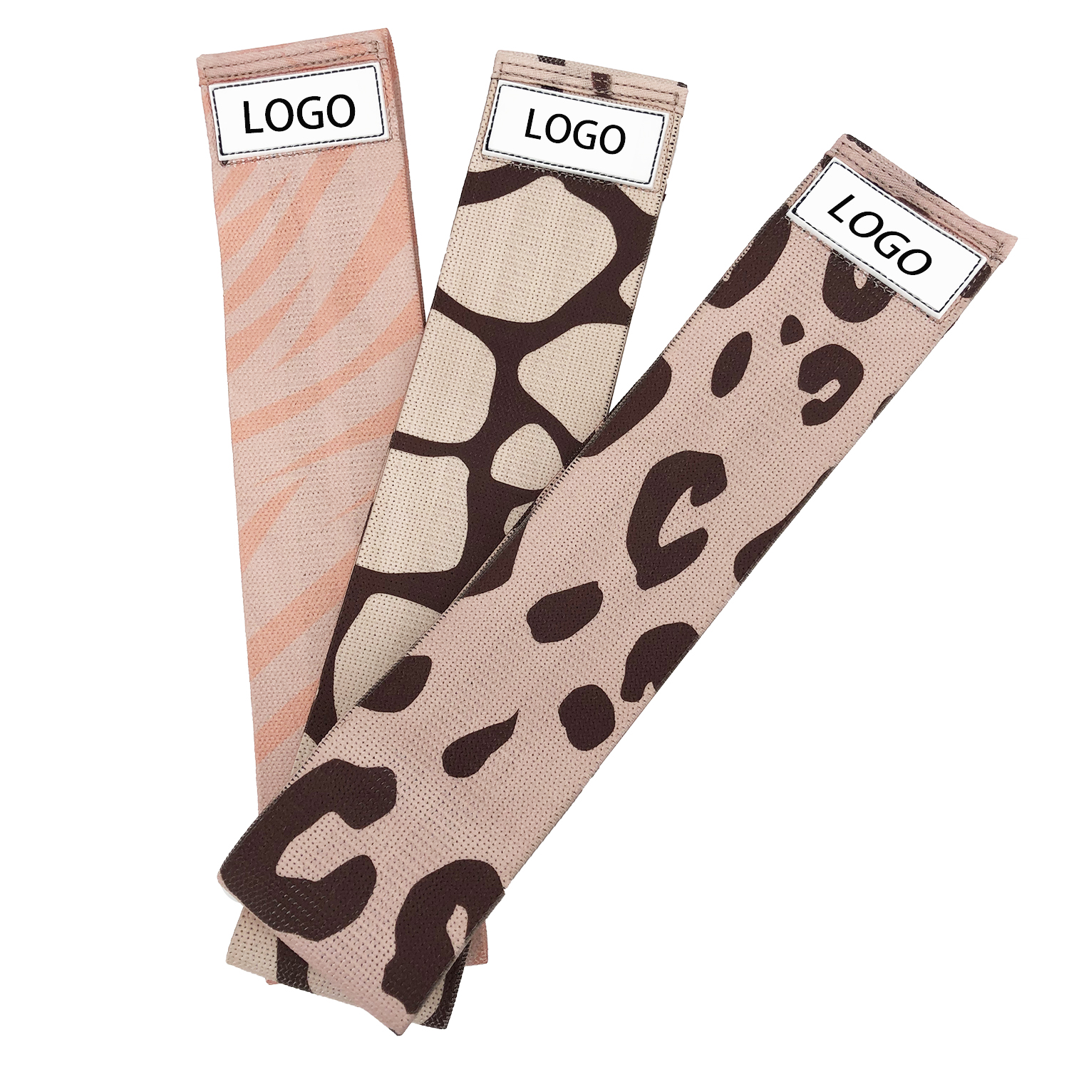 Nude print hip bands set elastic latex loop resistance bands workout booty bands for glute