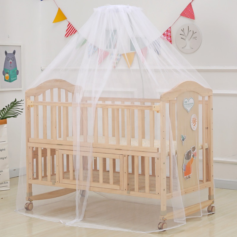 kids' Pine wood log bed cribs baby cot crib kids for children babi Adjustable size Multifunction wooden beds supplies products