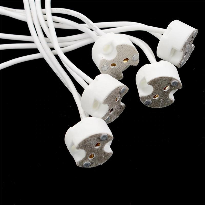 Проводной разъем MR11 MR16 GU5.3 G4, галогенный держатель для светодиодных ламп, базовая розетка, основание для керамики и фарфора из ягненка
