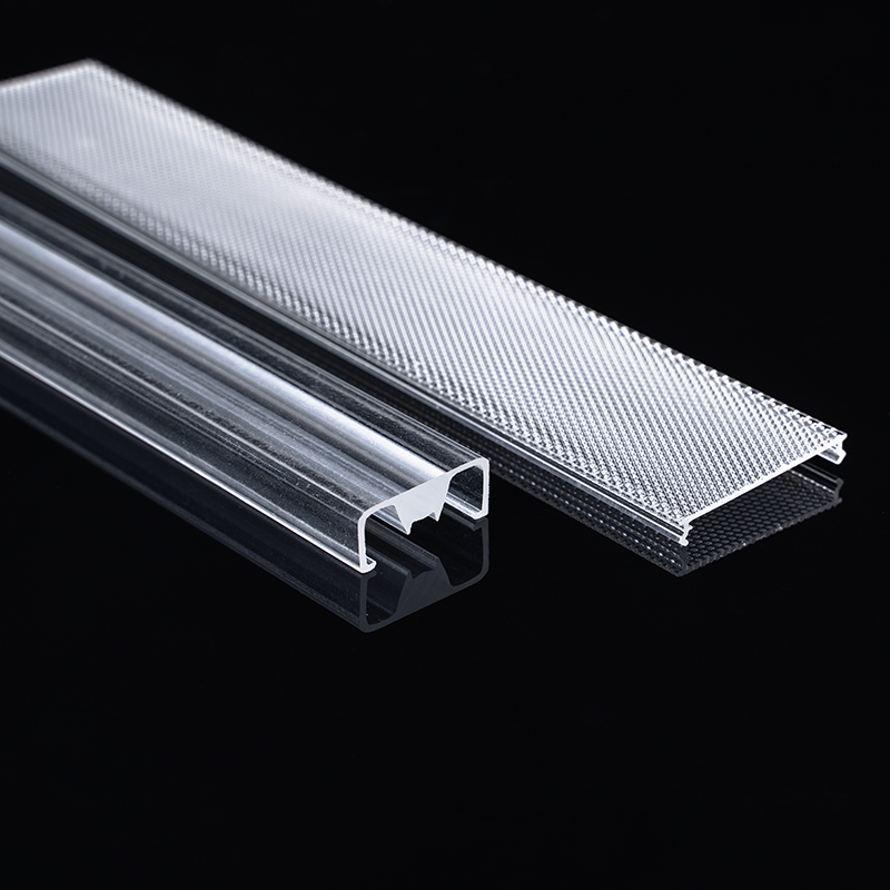 Custom Plastic Extrusion Product Acrylic PMMA PC Emboss Diffuser Cover Strip Light Lampshade For Housing Lighting Diffuser