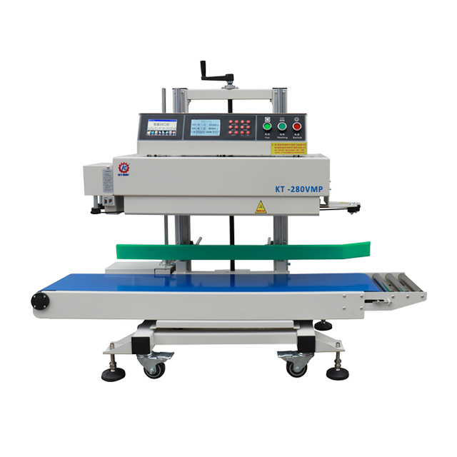 continues seal machine heat induction sealing machine continuous band sealing with coding machine Vertical KT-280VMP