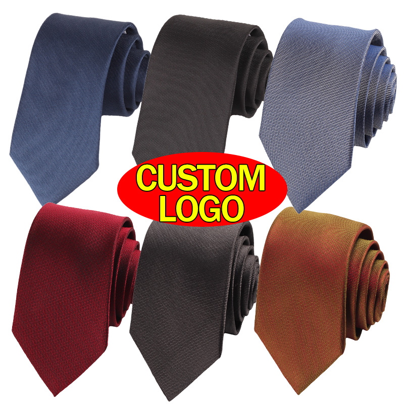 Factory Direct Sales OEM Service Business Custom Polyester/Silk Ties High Quality Solid Woven Jacquard Handmade Necktie For Men