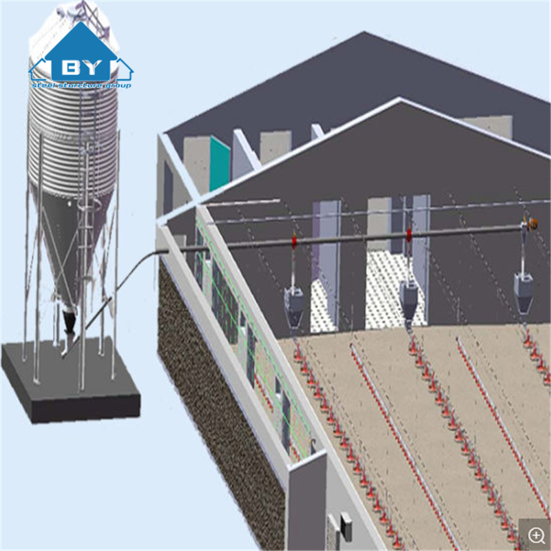 Modern design steel structure prefab house chickens poultry farm