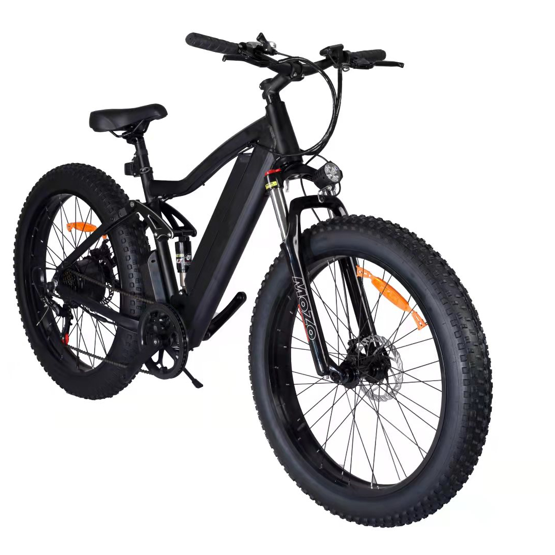 1000w 48v 17.5ah electric fat bike 26" spoke wheel full suspension frame fat tire Electric City Bike Electric Bicycle