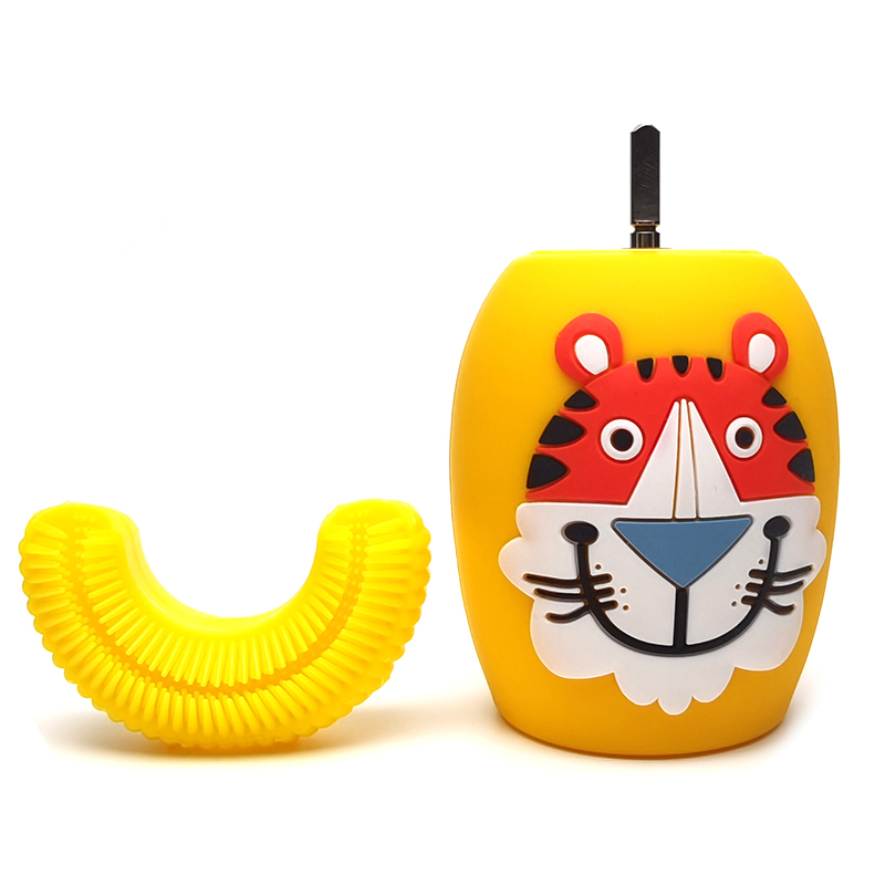 Newest Design Hot Selling Automatic Silicone kids u-shaped Smart Timer electric toothbrush for kids
