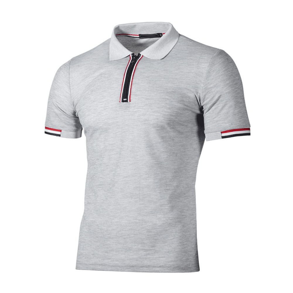 Спортивная Мужская рубашка поло Мужская Slim Fit Polo рубашка с коротким рукавом дышащая рубашка поло