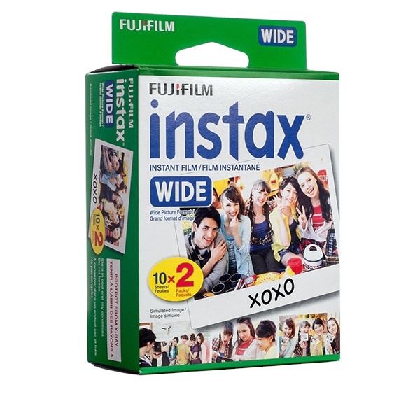 Fujifilm Instax Wide Film Twin Pack (White) for W210 W300 Camera