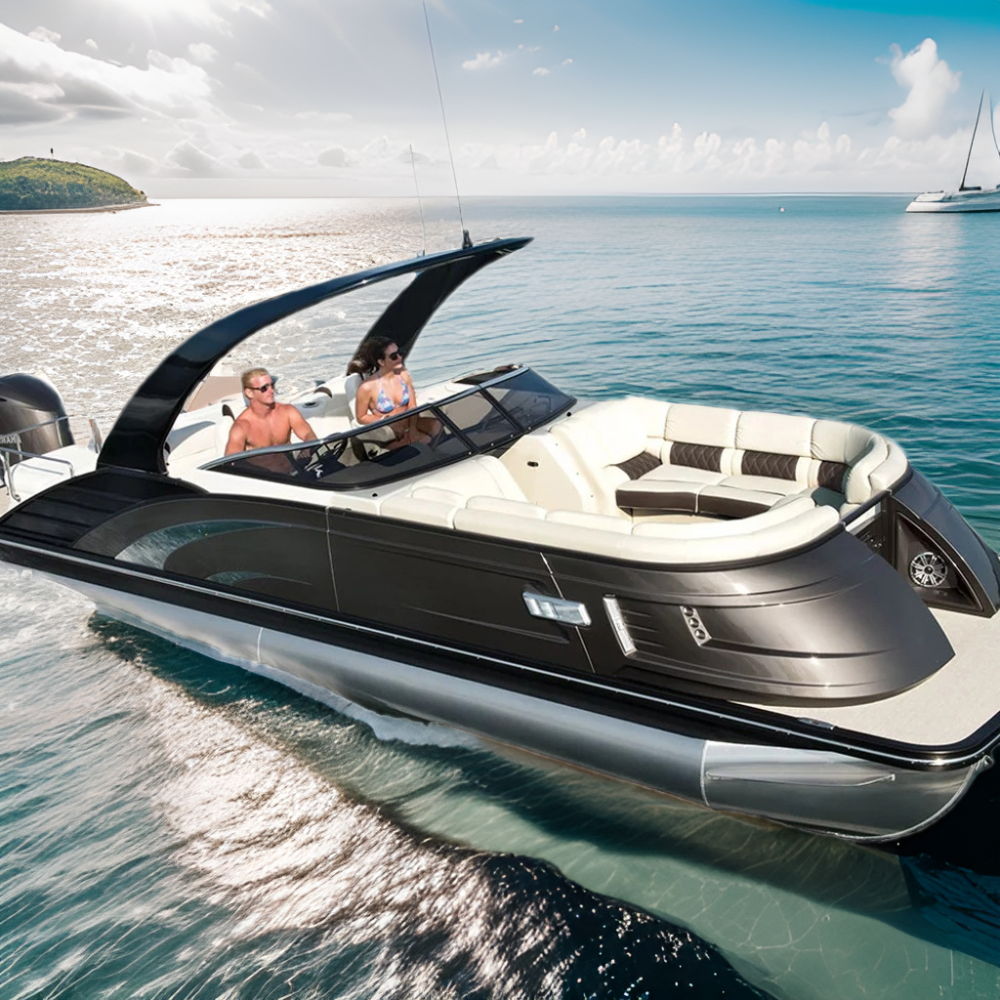 2025 Kinlife Luxury Catamaran Pontoon Boat Commercial Speed Yacht with Outboard Engine for Entertainment CE Certified