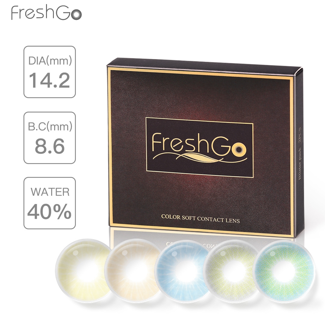 Бесплатная доставка, Freshgo Hidrocor, самые натуральные цветные контактные линзы, волшебный цвет, мягкие контактные линзы с диоптриями