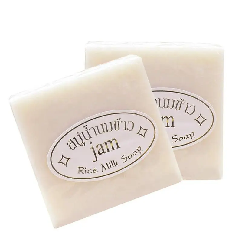 60g Wholesale Acne Pore Removal Moisturizing Bleaching Body Whitening Soap Natural Handmade Organic Rice Milk Soap