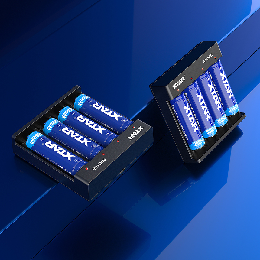 Новые поступления XTAR MC4S зарядное устройство Четыре слота литиевая Ni-MH батарея зарядное устройство