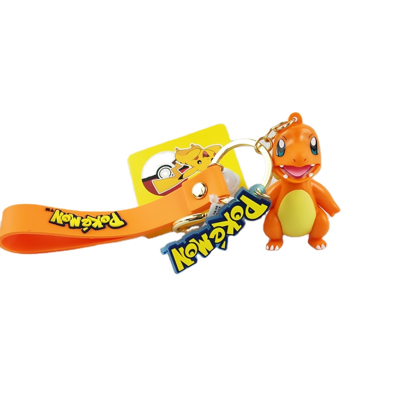 Anime tcg Pokemon go plus Keychain Pikachu Miao Frog Seeds Small Fire Dragon Key Pendant Promotional Gifts