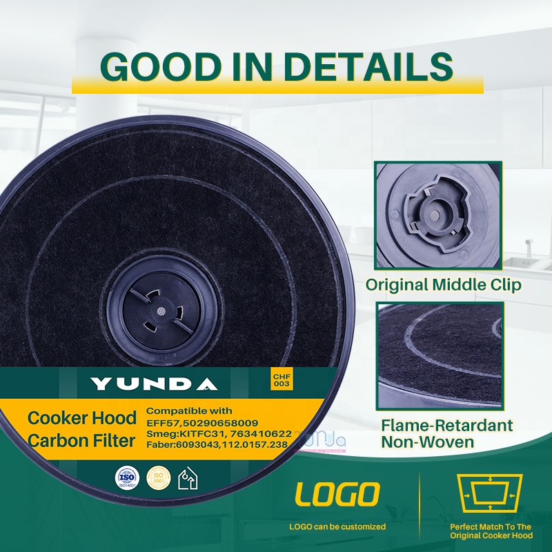 Compatible With 6093043 EFF57 E3CFF57 C00090694 Type E233 KITFC31 9029793594 Activated Carbon Filter For Range Hoods