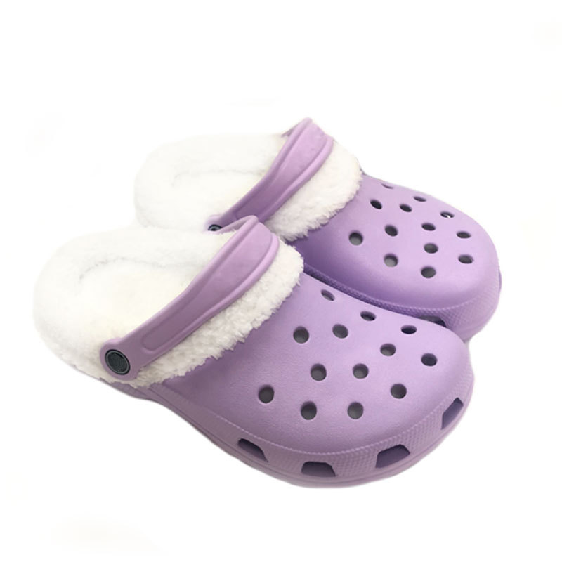 Eva foam clogs winter fur clogs shoes classic women's clogs with fur