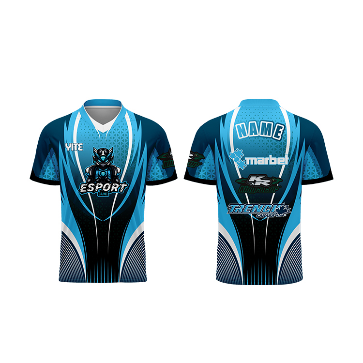 Wholesale gaming clothes women's custom jersey esports kits all over printed cool esports jersey