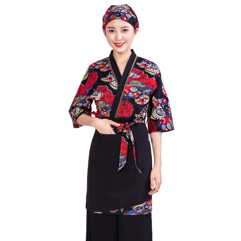 New men and women Japanese chef uniforms hotel restaurant uniform chef uniform waiter work catering service clothing