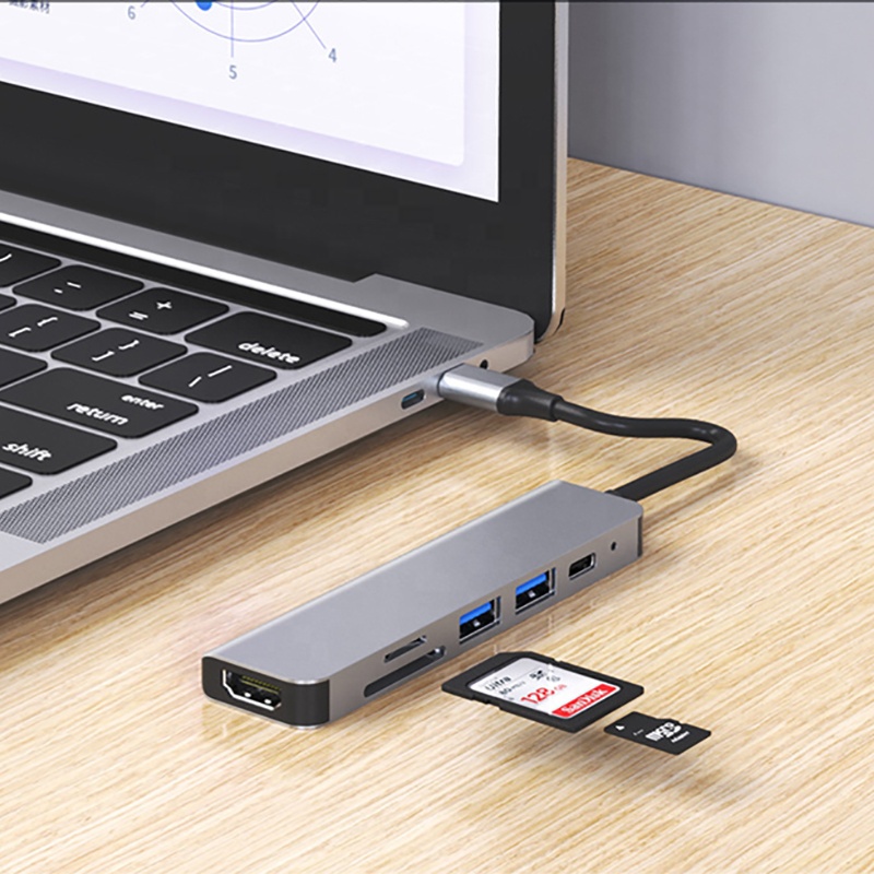 Кабель с разъемом Usb типа C концентратор многопортовый Док станция зарядное устройство с 4k HD Usb3.0 разъемом спецификации Usb Type-c Pd зарядки адаптер док-станция для ноутбука usb-концентраторы