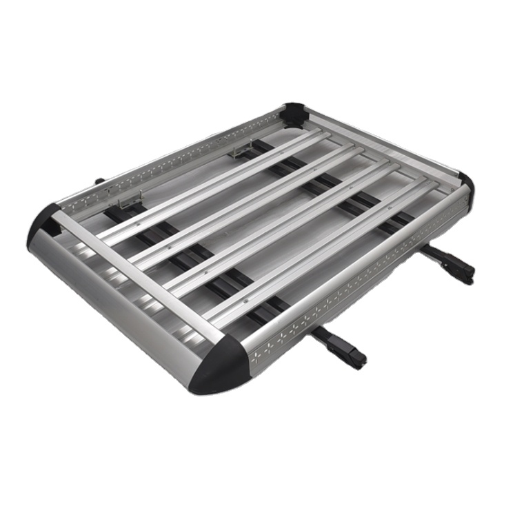 Universal Aluminum Alloy Roof Basket Car Top Hitch Mounted Cargo Carrier Rack Luggage With Mount Parts