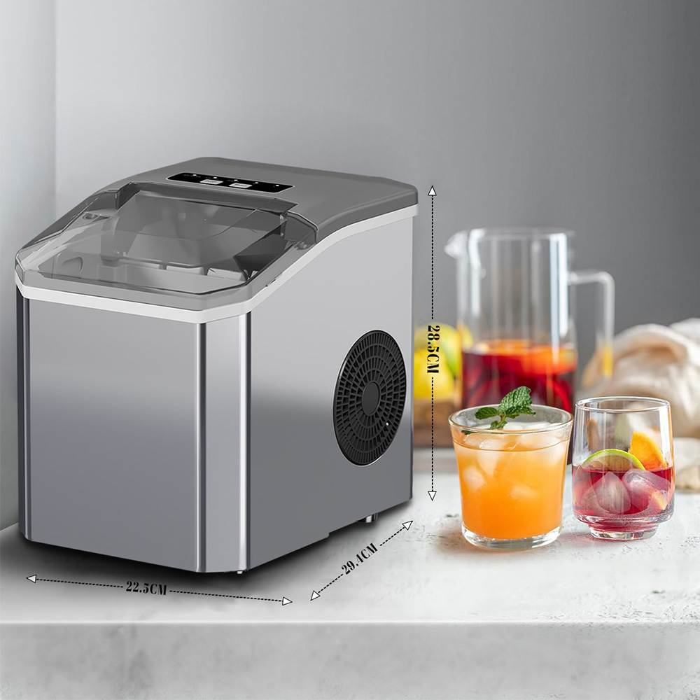 Home Automatic Portable Small Countertop Ice Maker Machine Freestanding Liquid Freezer Ice Generator Electric Plastic English