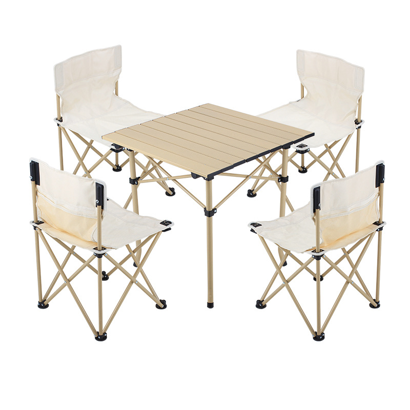 Manufacture sell Stable Relax Convenient Outdoor Folding table with chairs camp set for Friends Family Adults Kids