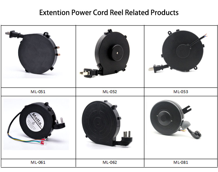 2022 US EU UK AU Plug Power Cables Wires Device Power Cord Automatic Retractable Reel