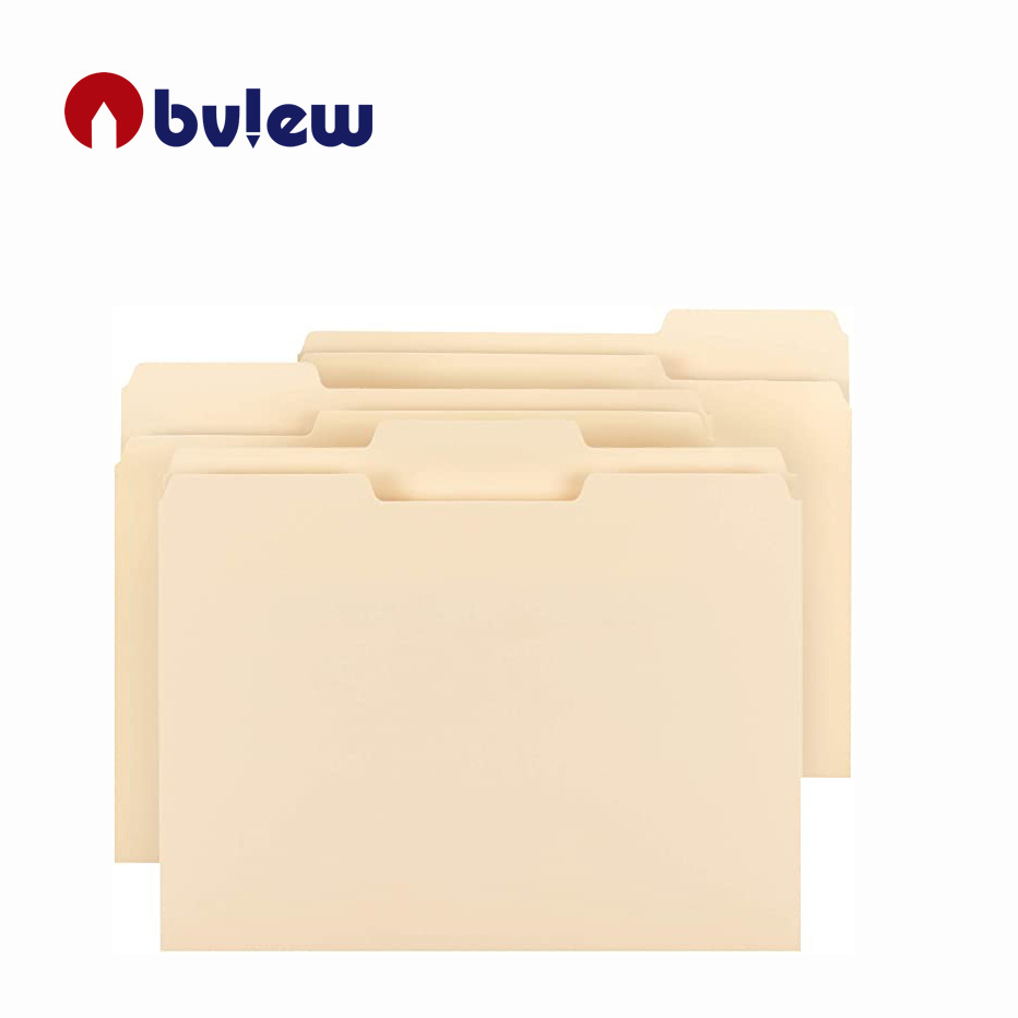 Classic File Folders Manila Paper Letter Size 1/3-Cut Tabs in Left Right Center Positions For Student Worker