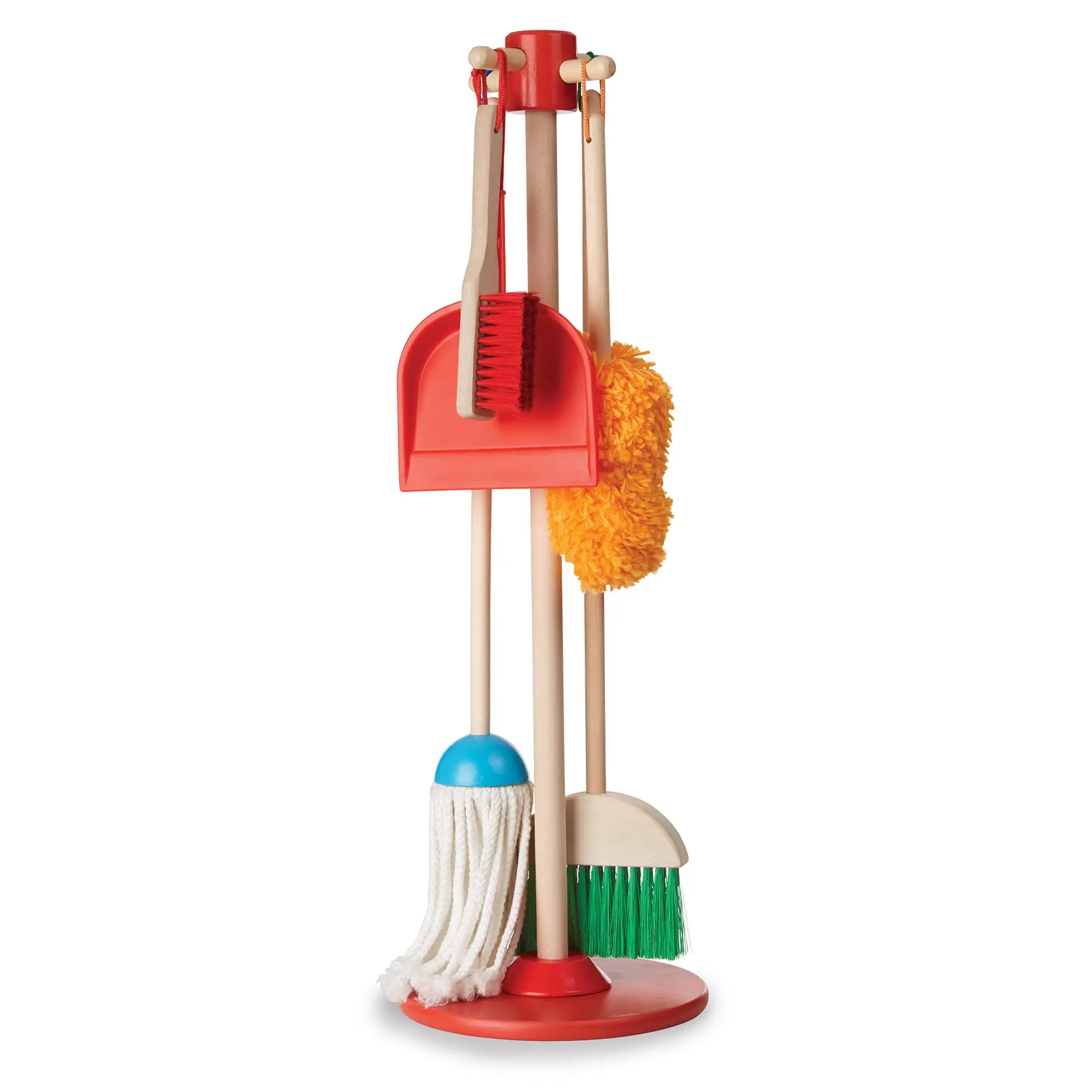 The 6-piece pretend play game kids cleaning own house Sweep and mop set toys