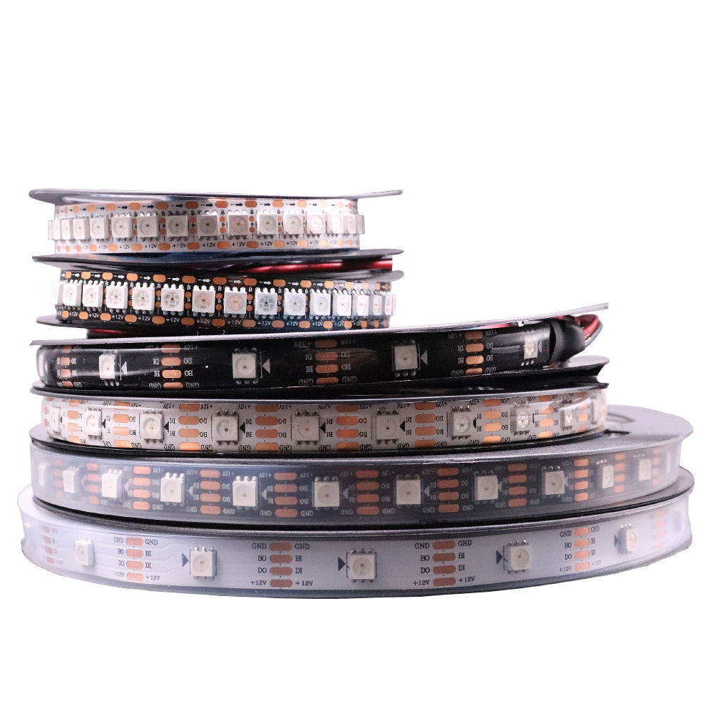 Модифицированная Светодиодная лента WS2815 WS2812B WS2813, индивидуально модифицируемые светодиодные лампы RGB с двойным сигналом, 30/60/100/144 светодиодов/м, 12 В постоянного тока