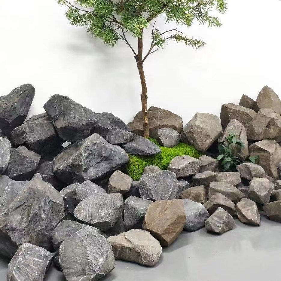 S024 Home Indoor Outdoor Artificial Plant Decoration Garden Artificial Rock Landscaping Cover Cobblestone Landscaping Stone