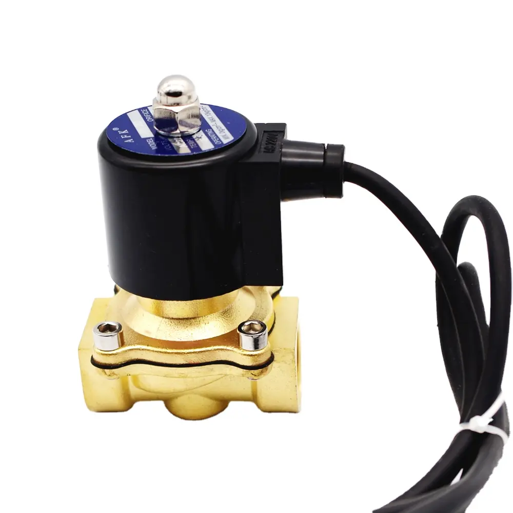 Low Pressure Brass N/C Electric Water Solenoid Valve 220v 3/4 inch