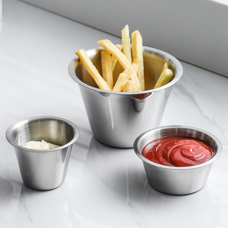 Household Catering Stainless Steel Sauce Cup Small Sauce Dish