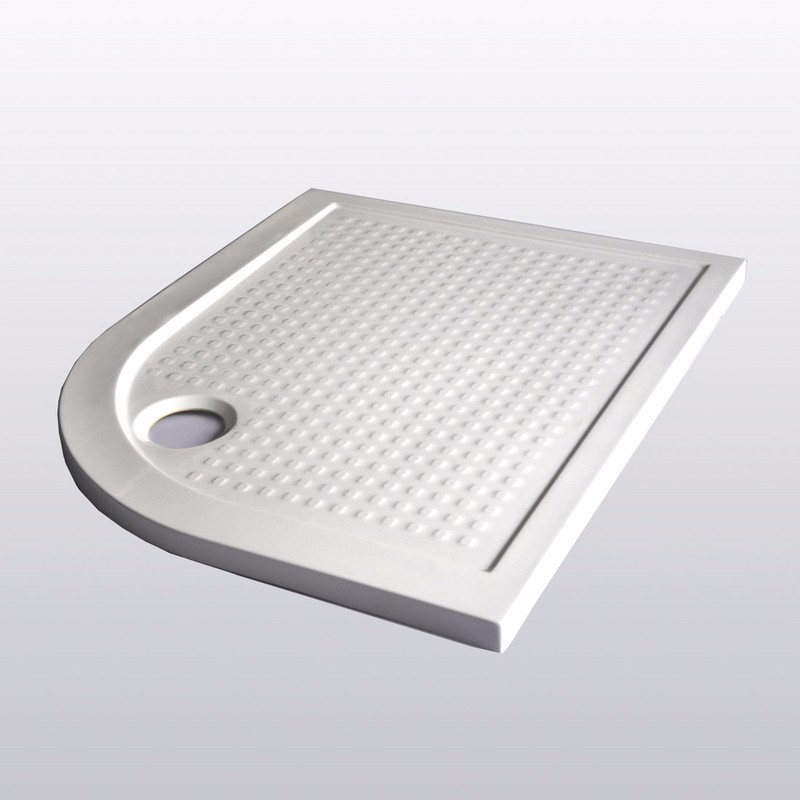 Best selling in africa offset shape acrylic shower tray review white color with anti-slip point