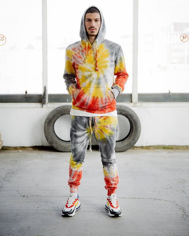 Oversized Cool Hip Hop Acid Wash 3d Printed Hoodie Pullover Sweatshirt Set Tie Dye Plus Size Men's Hoodies & Sweatshirts