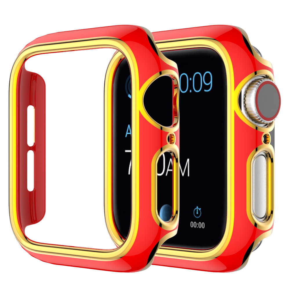 Hot sale protective case for Apple Watch 6 SE 5 4 3 2 shiny diamond PC frame bumper cover for iWatch