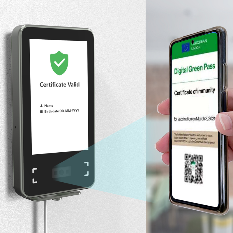 wifi portable wireless Green pass reader machine for European Health Pass system QR code Scanner