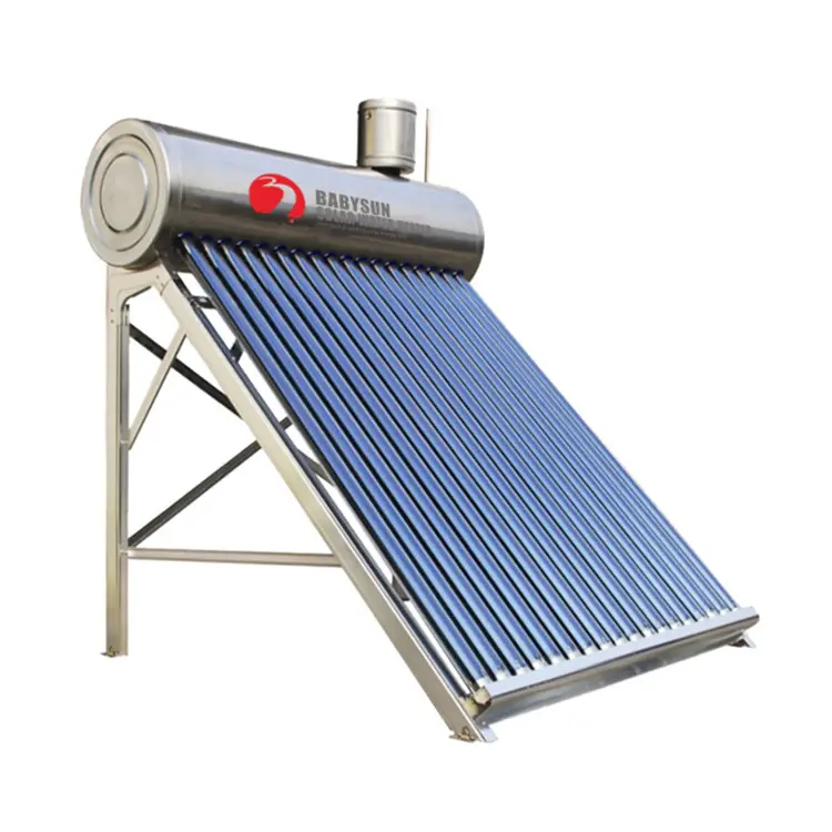 BABYSUN stainless steel SUS 304/SUS3016 non-pressure vacuum tube solar water heater