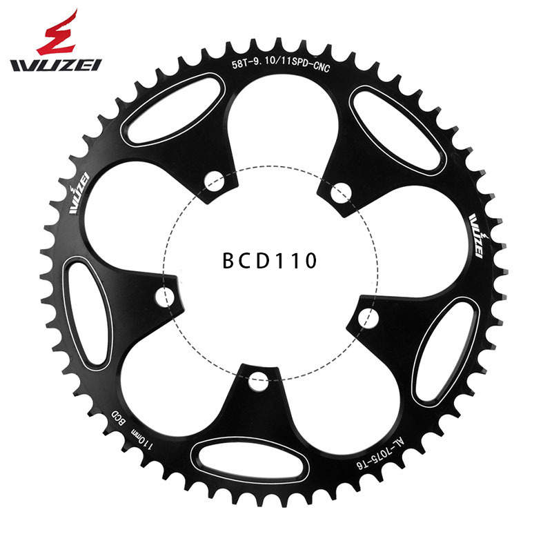 Звездочки для шоссейных велосипедов wuota 110BCD 50/52/54/56/58/60T, велосипедная Звездочка с ЧПУ, однозубчатый диск, велосипедная звездочка