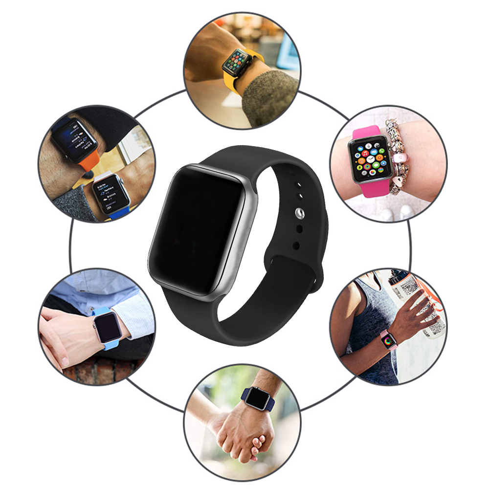 Модный дышащий спортивный ремешок для часов apple Watch, силиконовый ремешок для часов Iwatch SE 6 5 4 3 2 1