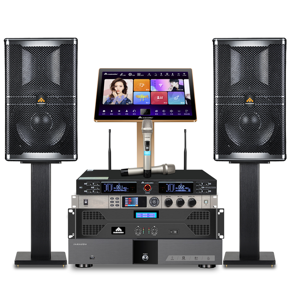 Inandon KV-V5 Max караоке системы KTV профессиональный караоке-плеер высокой мощности усилителями и акустическими системами караоке системы Декодер каналов кабельного телевидения