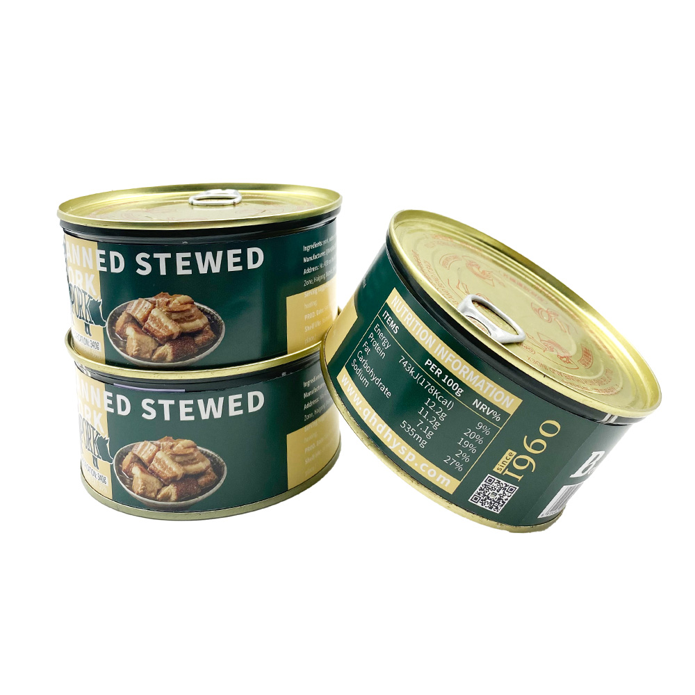 Long Storage Fast Canned Pork Meat Sauce for Outdoor Hiking Cooking Pork Meat
