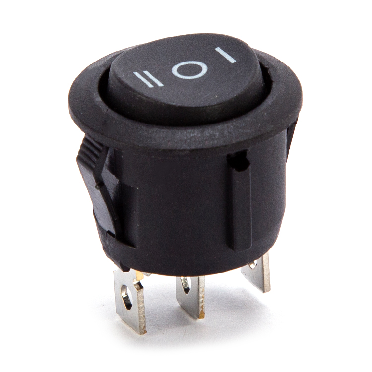 KCD1-105 двухполюсный перекидной переключатель черный 16A 250V T125 R11 кулисный переключатель