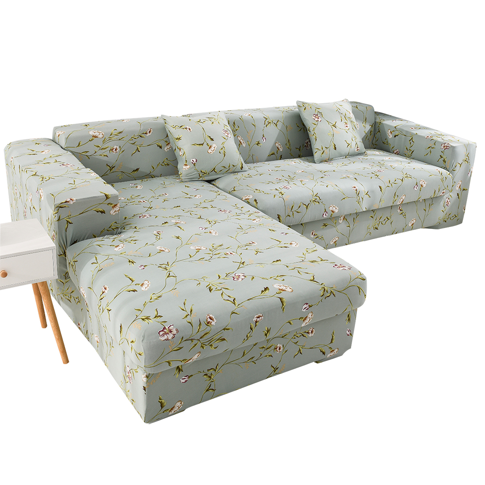 Solid Color Thick Fleece Elastic Stretch Fabric Fitted Waterproof Sofa Cover Couch For Living Room
